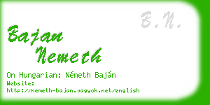bajan nemeth business card